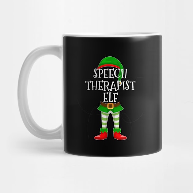 Speech Therapist Elf Matching Family Christmas Gift by DoFro